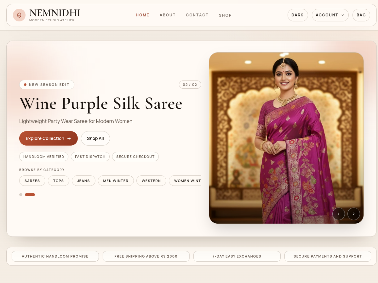 Glam by Nemnidhi homepage preview